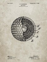Golf Ball Patent - Sandstone Fine Art Print