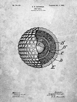 Golf Ball Patent - Slate Framed Print