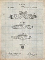 Cigar Patent - Antique Grid Parchment Fine Art Print