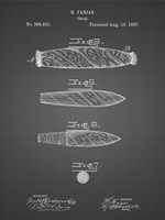 Cigar Patent - Black Grid Fine Art Print