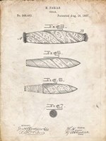Cigar Patent - Vintage Parchment Fine Art Print