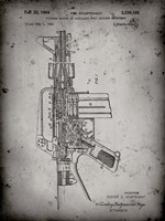 Firearm With Auxiliary Bolt Closure Mechanism Patent - Faded Grey Fine Art Print