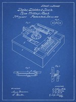 Type Writing Machine Patent - Blueprint Fine Art Print