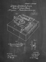Type Writing Machine Patent - Chalkboard Fine Art Print