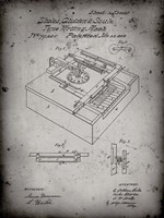 Type Writing Machine Patent - Faded Grey Fine Art Print
