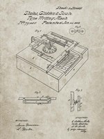 Type Writing Machine Patent - Sandstone Fine Art Print