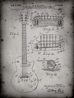 Guitar & Combined Bridge & Tailpiece Therefor Patent - Faded Grey Fine Art Print