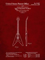 Stringed Musical Instrument Patent - Burgundy Fine Art Print
