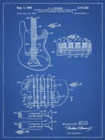 Electric Guitar Patent - Blueprint Fine Art Print