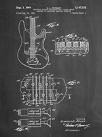 Electric Guitar Patent - Chalkboard Fine Art Print