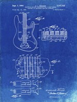 Electric Guitar Patent - Faded Blueprint Fine Art Print