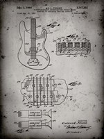 Electric Guitar Patent - Faded Grey Fine Art Print