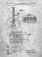 Electric Guitar Patent - Slate Fine Art Print