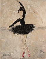 Ballerina with Scarlet Pointe Shoes Fine Art Print