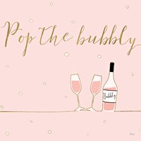 Underlined Bubbly VII Pink Fine Art Print