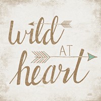 Wild at Heart Beige Framed Print