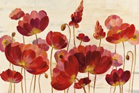 Red Flowers on Cream Fine Art Print