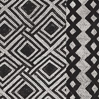 Kuba Cloth Mat III BW Fine Art Print