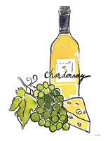 Wine Time IV Chardonnay Framed Print