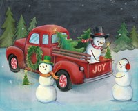 Christmas on Wheels II Light Fine Art Print
