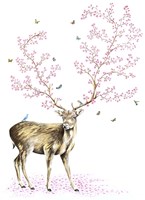 Cherry Blossom Deer Fine Art Print