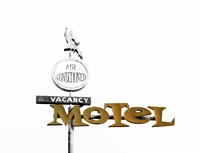 Fifties Motel Framed Print