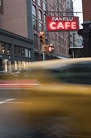 Cafe and Cab Fine Art Print