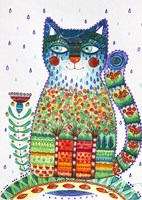 1 Rain Cat Fine Art Print