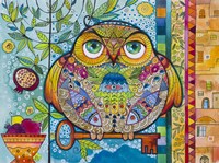 Judaica Folk Owl Fine Art Print