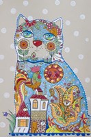 Cat And Cock 3 Fine Art Print