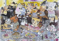 Cat Party Fine Art Print