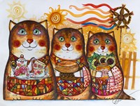 3 Cats Fine Art Print