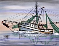 Shrimper Out Fine Art Print