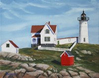 Nubble Light House3 Fine Art Print