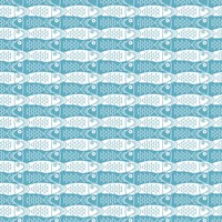 Interlocking Fish Pattern Fine Art Print