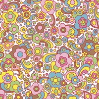 Paisley Pattern On White Fine Art Print
