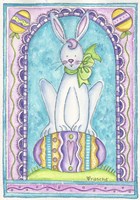 Easter Bunny on Egg Fine Art Print