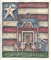Sweet Land Of Liberty Primative Fine Art Print