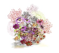 Basket Of Flowers Fine Art Print