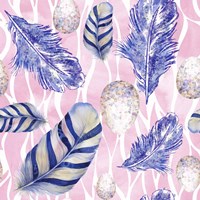 Feather & Egg Pattern I Fine Art Print