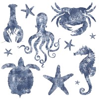 Marine Life Repeat II Fine Art Print