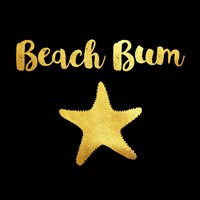 Beach Bum In Black Fine Art Print