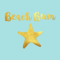 Ocean Blue Beach Bum Fine Art Print
