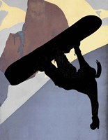 Snowboarding Betty Evening Light Fine Art Print