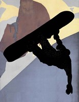 Snowboarding Dude Evening Light Fine Art Print
