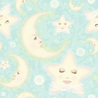 Dreaming Of The Moon and North Star pattern copy Fine Art Print