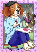Beagle Artist Fine Art Print