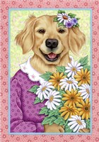 Golden Retriever Bouquet Fine Art Print