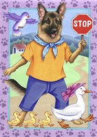 Shepherd Crossing Guard Fine Art Print