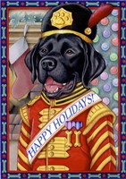 Xmas Black Lab Fine Art Print